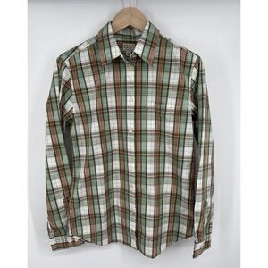 Filson Button Up Shirt Womens Medium Hyland Long Sleeve Plaid Green